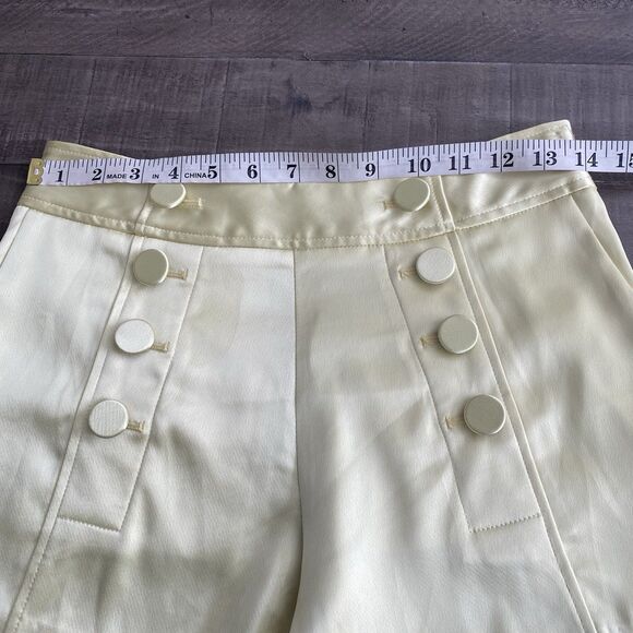 Generation Love High Waist Satin Butter Yellow Shorts‎  Size Small - Picture 6 of 10